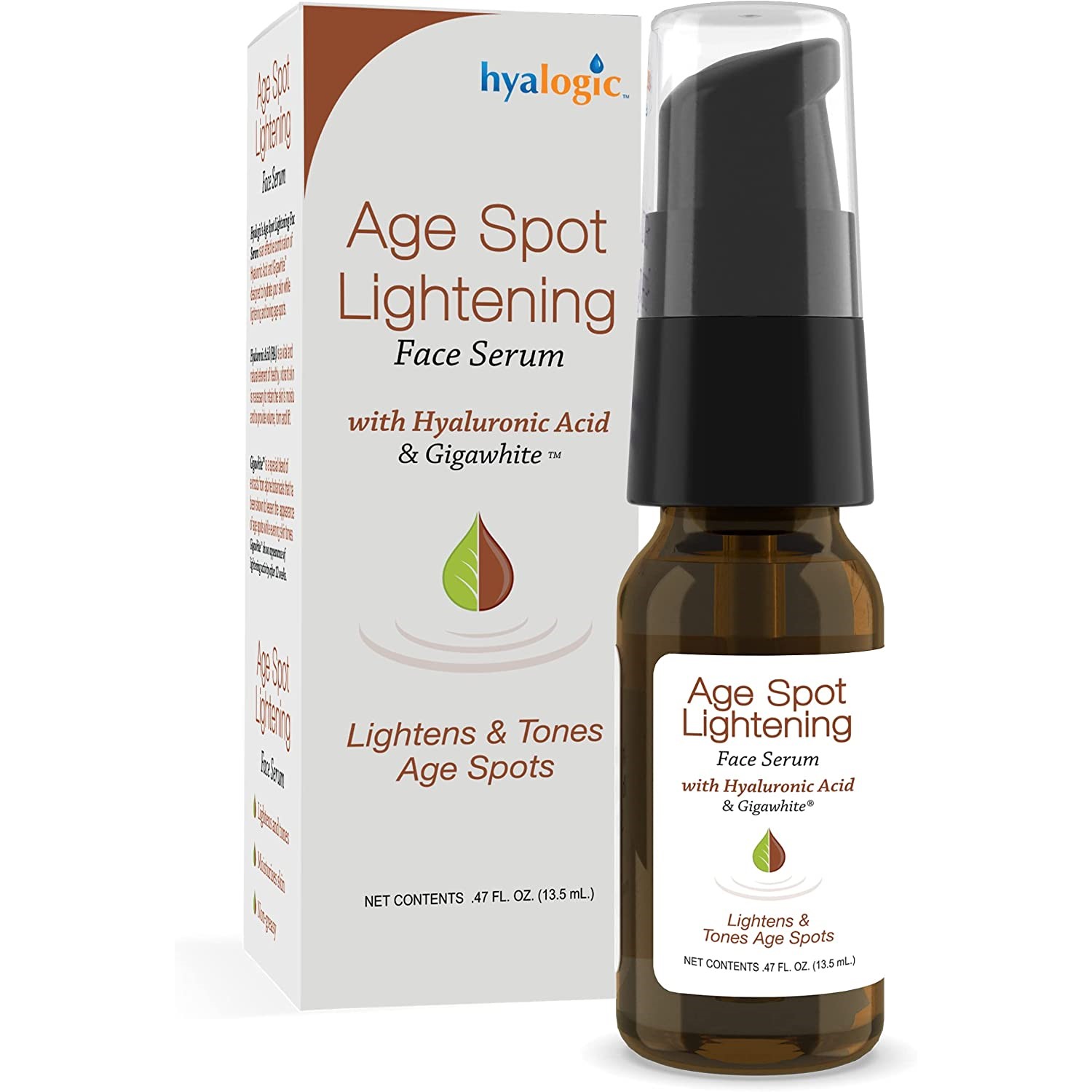 Hyalogic Age Spot Lightening Face Serum With Hyaluronic & Gigawhite (Lightens & Tones Age Spots) | Serum Oils